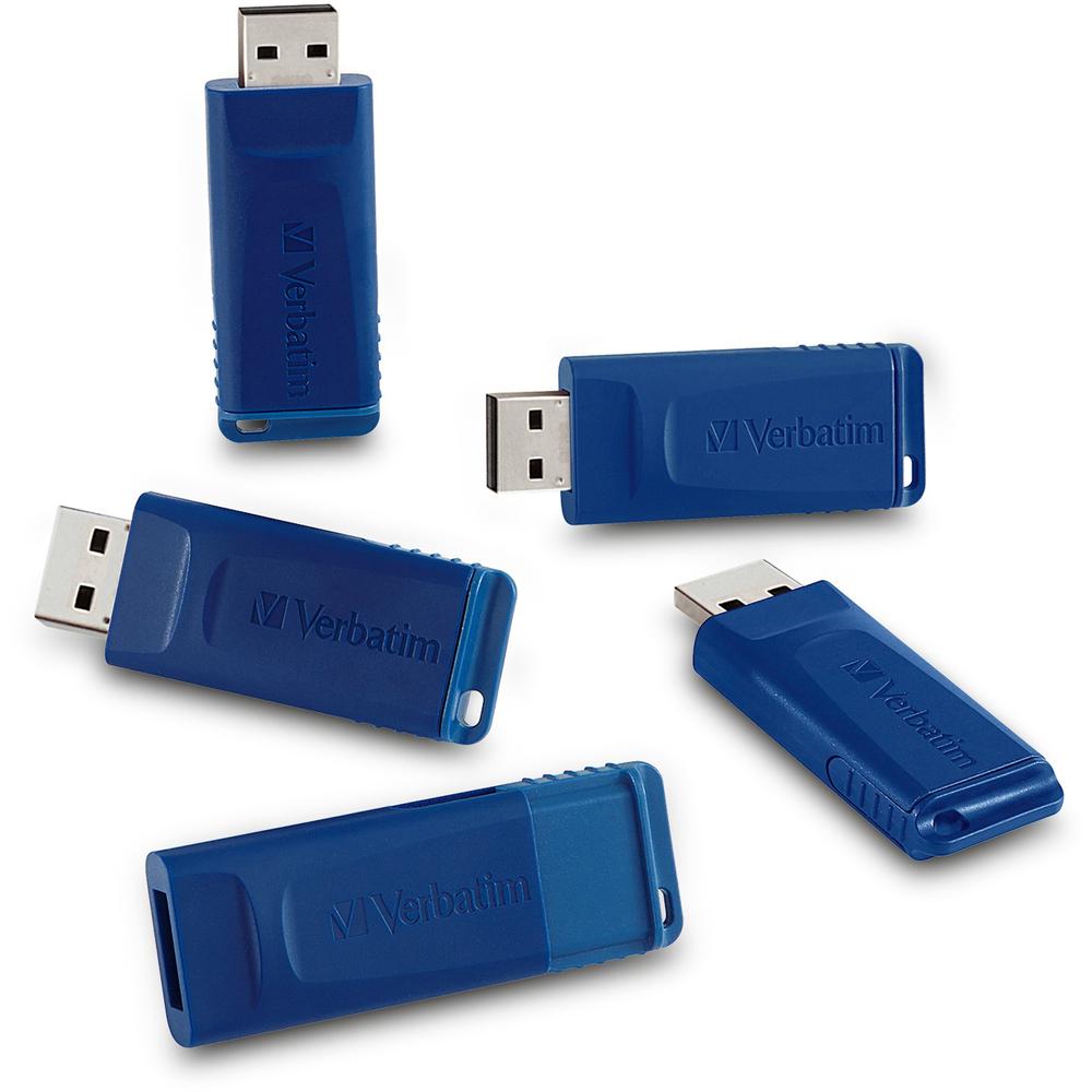 16GB USB Flash Drive - 5pk - Blue - 16GB - 5 Pk. Picture 1