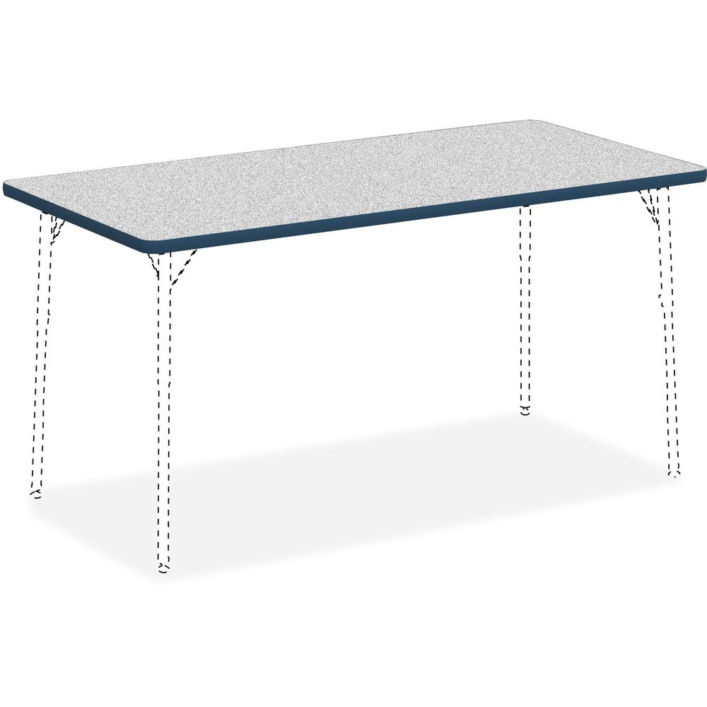 Lorell Classroom Activity Tabletop - Gray Nebula Rectangle, High Pressure Laminate (HPL) Top - 60" Table Top Width x 30" Table Top Depth x 1.13" Table Top Thickness - 1 Each. Picture 1