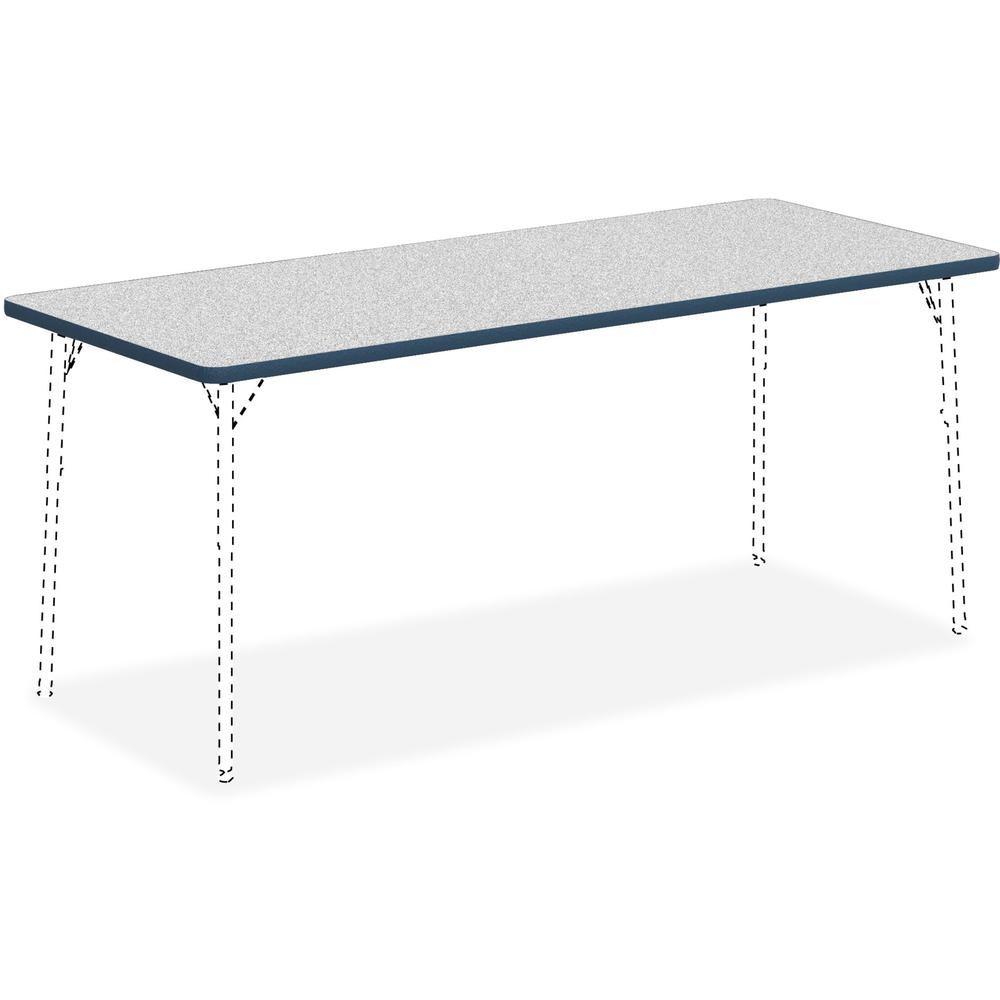 Lorell Classroom Activity Tabletop - Gray Nebula Rectangle, High Pressure Laminate (HPL) Top - 72" Table Top Width x 30" Table Top Depth x 1.13" Table Top Thickness - Assembly Required - 1 Each. Picture 1