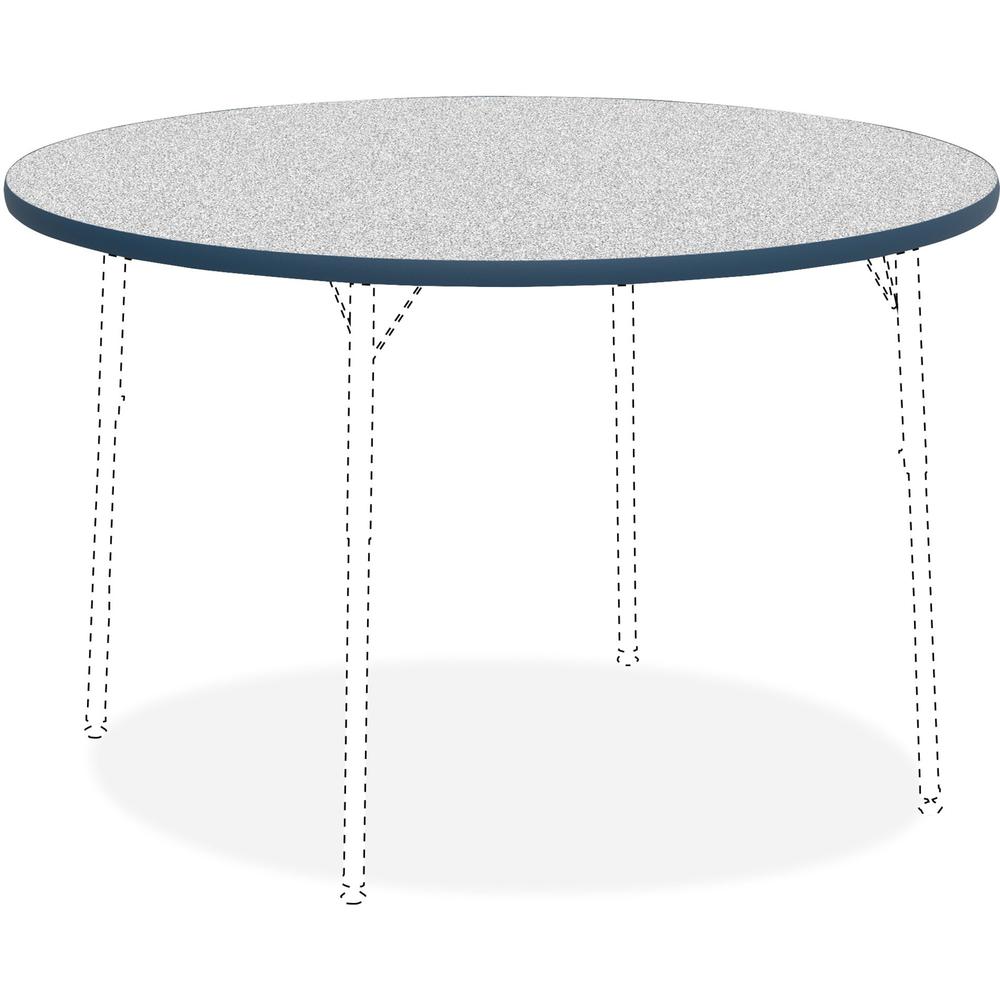 Lorell Classroom Activity Tabletop - Gray Nebula Round, High Pressure Laminate (HPL) Top - 1.13" Table Top Thickness x 48" Table Top Diameter - Assembly Required - 1 Each. Picture 1