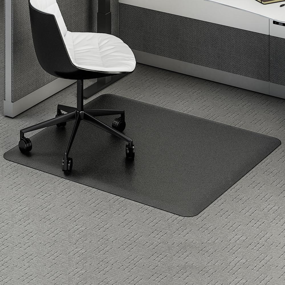Deflecto Ergonomic Sit-Stand Chair Mat for Multi-surface - Workstation - 60" Length x 46" Width x 0.800" Depth - Rectangular - Foam - Black - 1Each. Picture 1