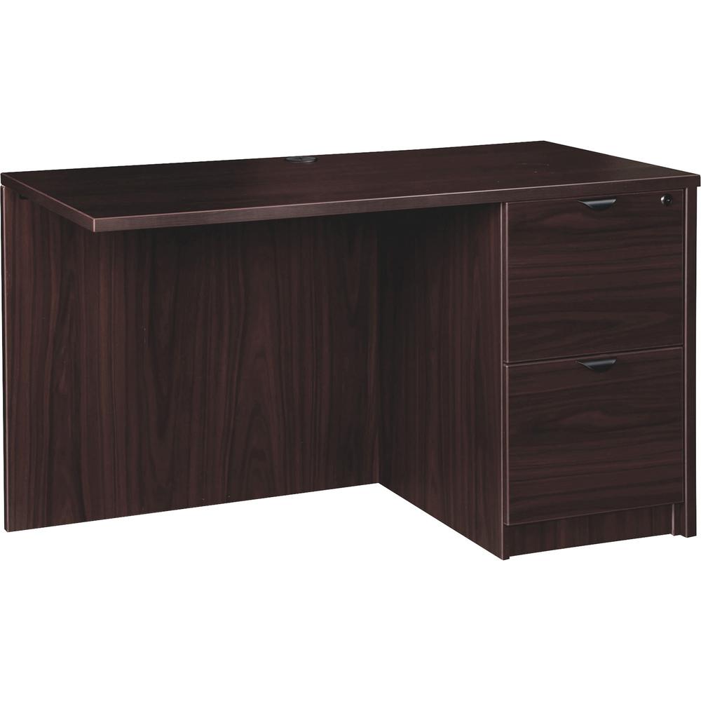 Lorell Prominence 2.0 Right Return - 48" x 24"29" , 1" Top - 2 x File Drawer(s) - Band Edge - Material: Particleboard - Finish: Espresso Laminate, Thermofused Melamine (TFM). Picture 1