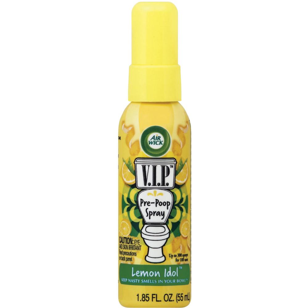 Air Wick V.I.P. Pre-Poop Spray - Spray - 1.9 fl oz (0.1 quart) - Lemon Idol - 6 / Carton. Picture 1