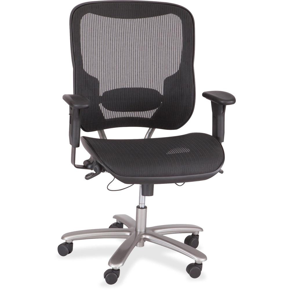 Safco Big & Tall All-Mesh Task Chair - High Back - Black - Armrest - 1 Each. Picture 1