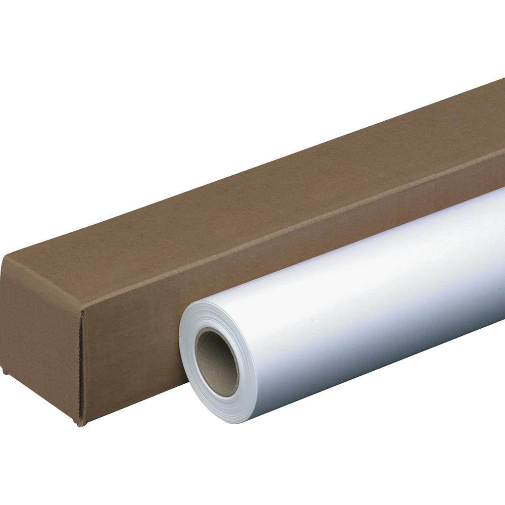 Business Source Coated Inkjet Paper - White - 96 Brightness - 24" x 150 ft - 24 lb Basis Weight - 1 / Roll. Picture 1