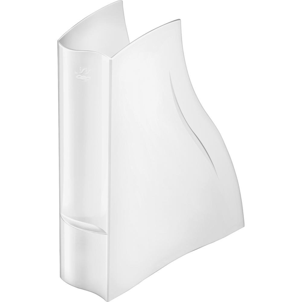 CEP Magazine Rack - 12.8" Height x 3.3" Width x 10.9" Depth - Finger Grip, Durable - White - Polystyrene - 1 Each. Picture 1