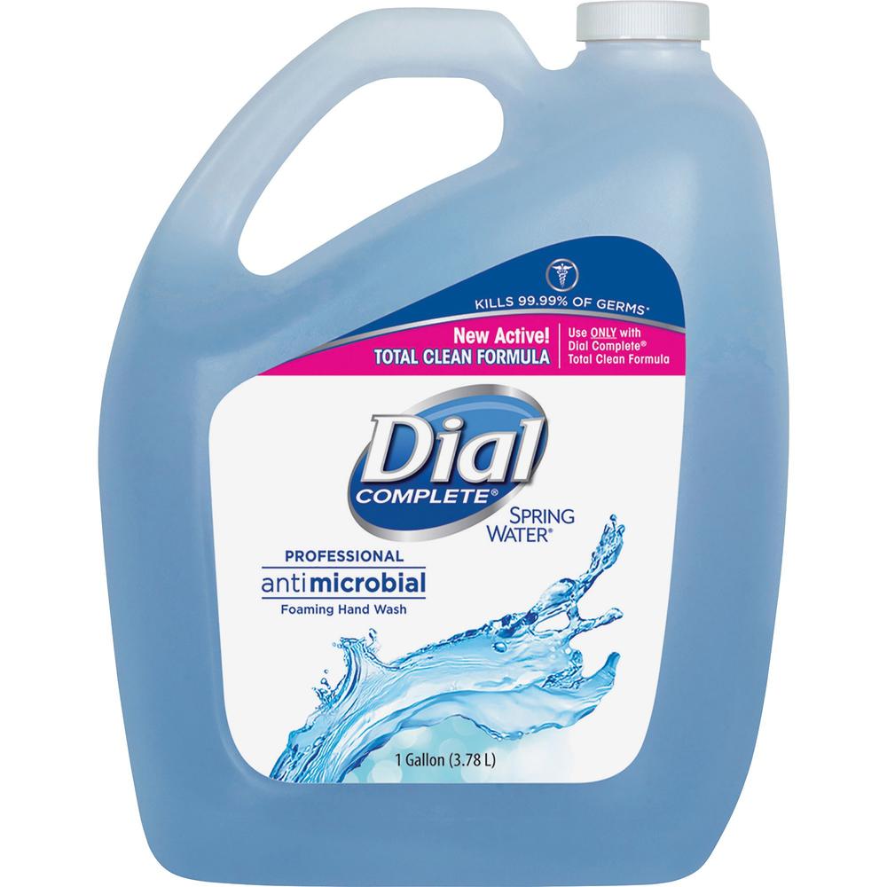Dial Professional Foaming Hand Wash - Spring Water Scent - 1 gal (3.8 L) - Kill Germs - Hand - Blue - 1 Each. Picture 1