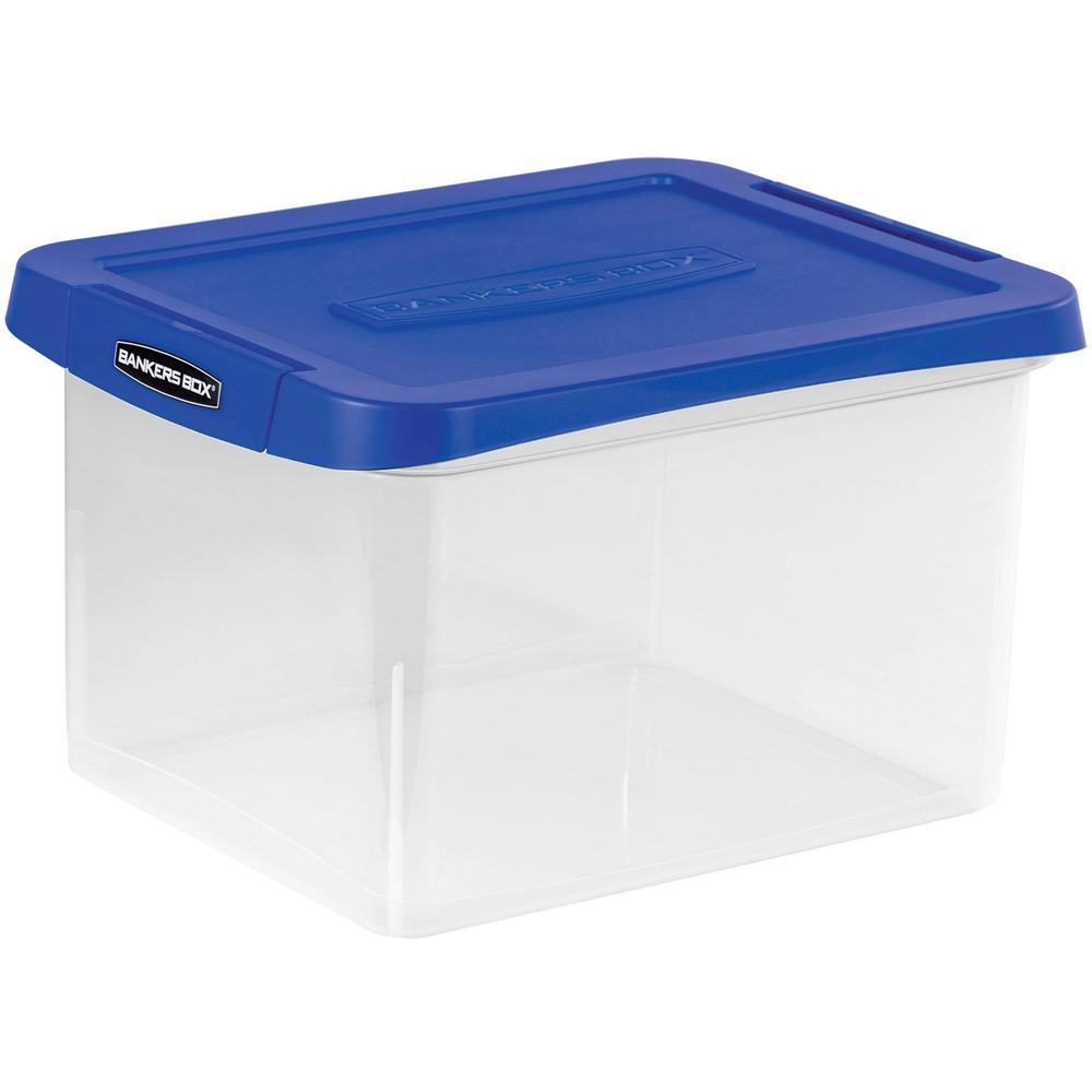 Bankers Box&reg; Heavy Duty Ltr/Lgl Plastic File Box - Internal Dimensions: 10.38" Width x 11.75" Depth x 14.50" Height - External Dimensions: 14.2" Width x 17.4" Depth x 10.6" Height - Media Size Sup. Picture 1