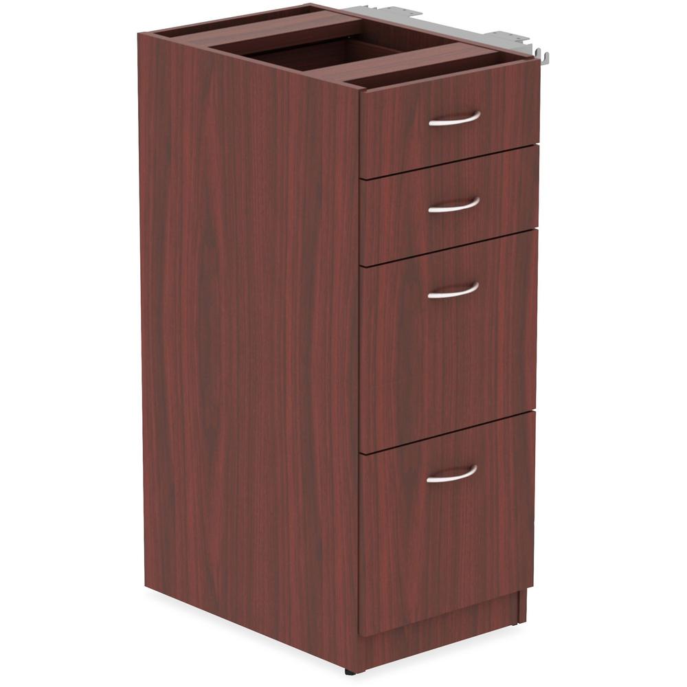 Lorell Relevance Series 4-Drawer File Cabinet - 15.5" x 23.6"40.4" - 4 x File, Box Drawer(s) - Finish: Mahogany, Laminate. Picture 1