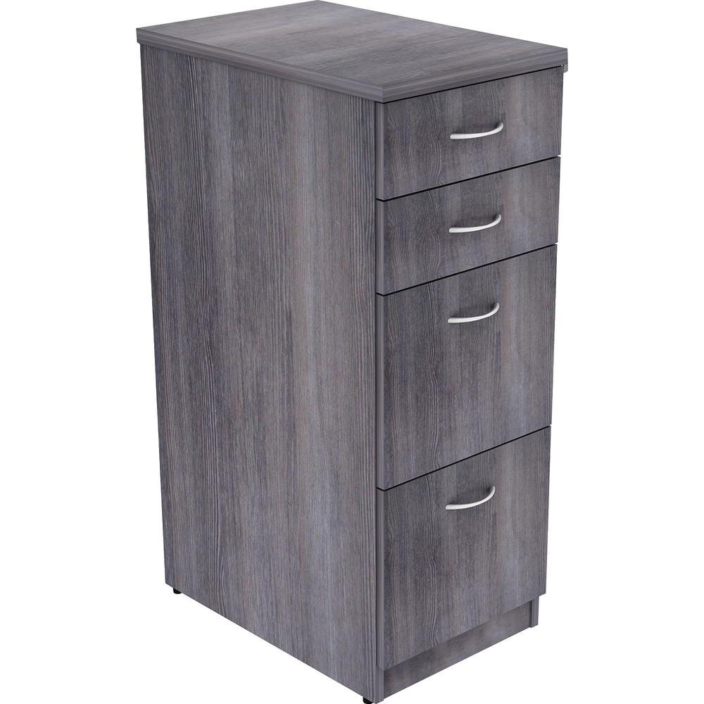 Lorell Relevance Series 4-Drawer File Cabinet - 15.5" x 23.6"40.4" - 4 x File, Box Drawer(s) - Finish: Charcoal, Laminate. Picture 1