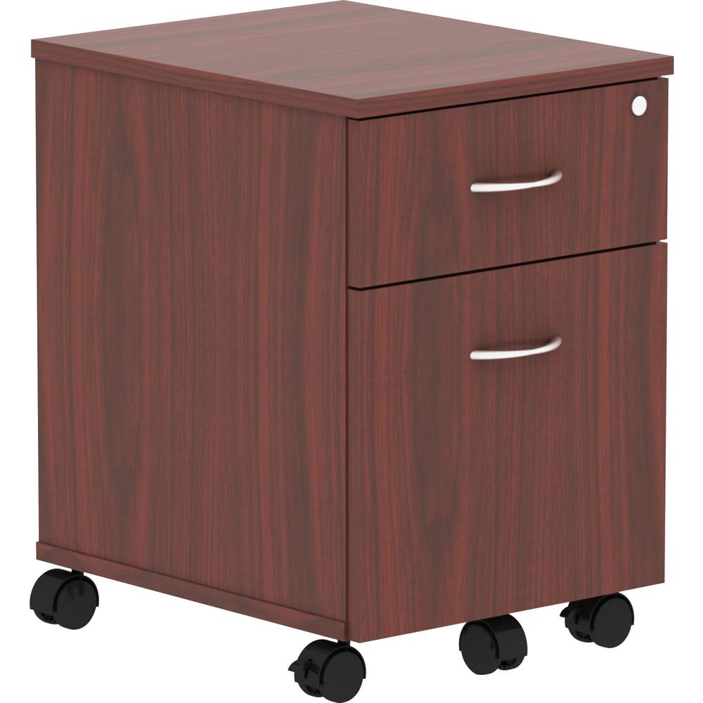 Lorell Relevance Series 2-Drawer File Cabinet - 15.8" x 19.9"22.9" - 2 x File, Box Drawer(s) - Finish: Mahogany Laminate. Picture 1
