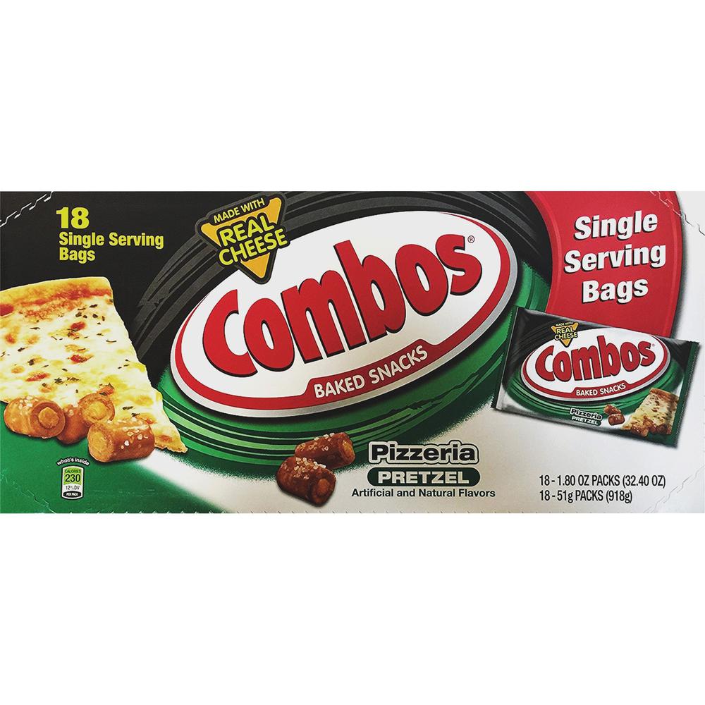 Combos Baked Pretzel Snack - Spicy Cheese Pizza - 1 Serving Pack - 1.80 oz - 18 / Box. Picture 1