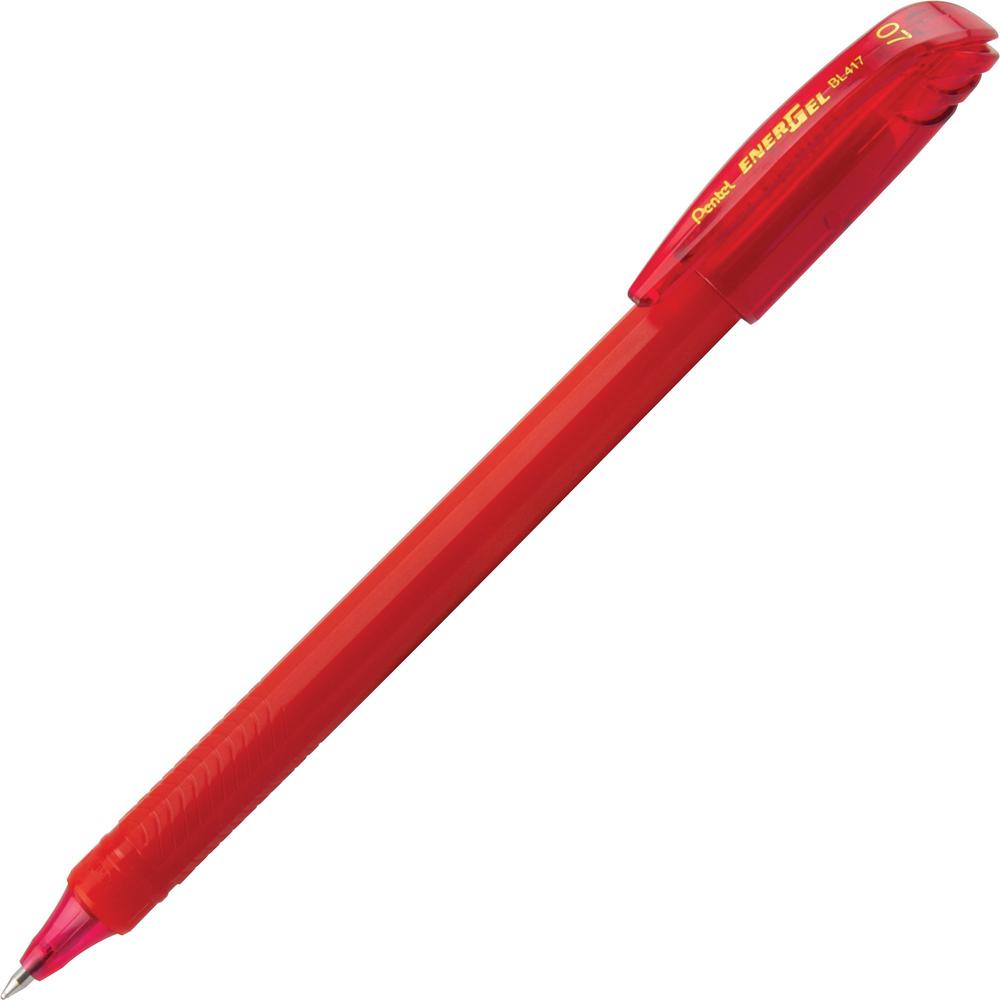 Pentel EnerGel Flash Pens - 0.7 mm Pen Point Size - Refillable - Red Gel-based Ink - 1 Dozen. The main picture.