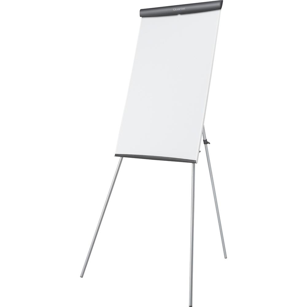 Quartet Whiteboard/Flip-chart Presentation Easel - 24" (2 ft) Width x 36" (3 ft) Height - White Melamine Surface - Gray Frame - Rectangle - Assembly Required - 1 Each. Picture 1