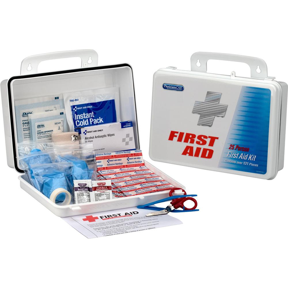 First Aid Only 25 Person Office First Aid Kit - 135 x Piece(s) For 25 x Individual(s) - 10" Height x 3" Width7" Length - Plastic Case - 1 Each. Picture 1