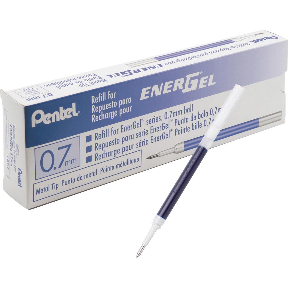 EnerGel Liquid Gel Pen Refill - 0.70 mm Point - Blue Ink - Smudge Proof, Quick-drying Ink, Glob-free, Smooth Writing - 12 / Box. Picture 1