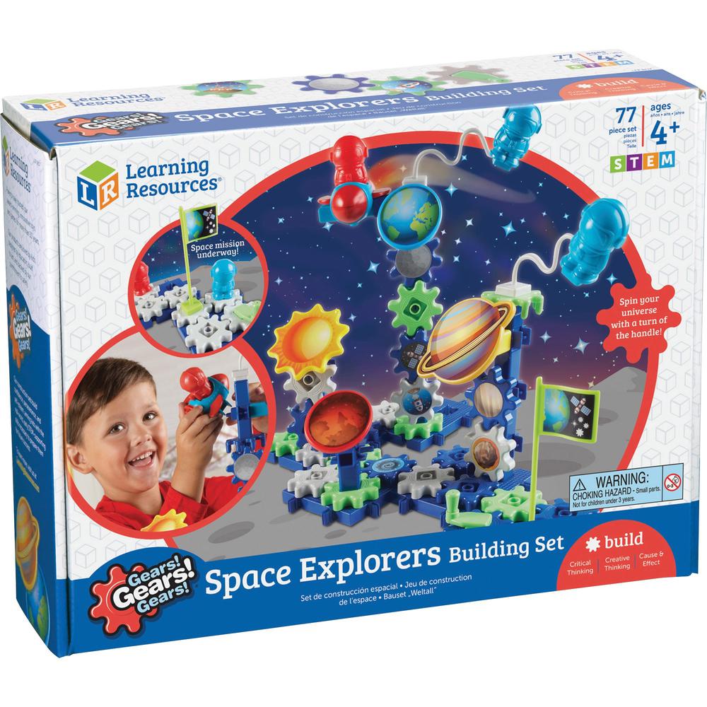 Gears! Gears! Gears! Space Explorers Building Set - Skill Learning: Visual, Counting, Sorting, Matching, Patterning, Problem Solving, Critical Thinking, Sequential Thinking, Cause & Effect, Spatial Re. Picture 1