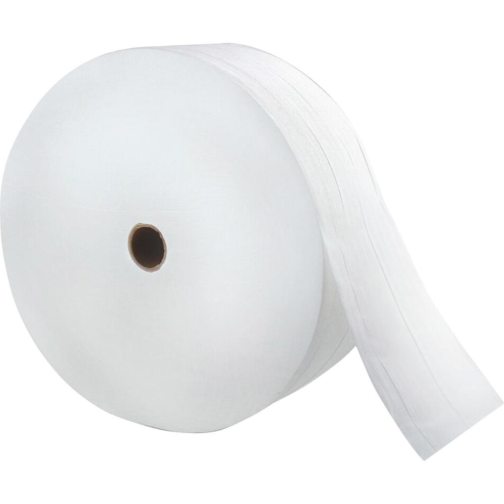 LoCor Premium Jumbo Bath Tissue - 2 Ply - 3.30" x 1200 ft - White - Virgin Fiber - 12 / Carton. Picture 1