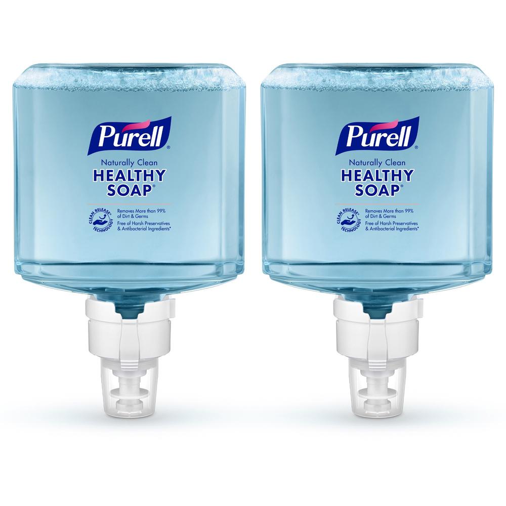 PURELL&reg; ES8 CRT HEALTHY SOAP&trade; Naturally Clean Foam - 40.6 fl oz (1200 mL) - Dirt Remover, Kill Germs - Skin - Blue - Preservative-free, Paraben-free, Phthalate-free, Dye-free, Bio-based - 2 . Picture 1