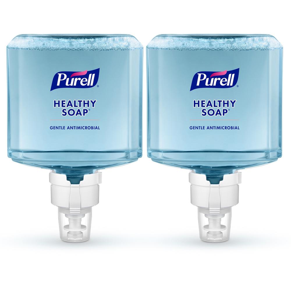 PURELL&reg; ES8 HEALTHY SOAP&trade; 0.5% BAK Antimicrobial Foam - 40.6 fl oz (1200 mL) - Kill Germs - Hand, Skin - Moisturizing - Blue - Dye-free, Bio-based - 2 / Carton. Picture 1