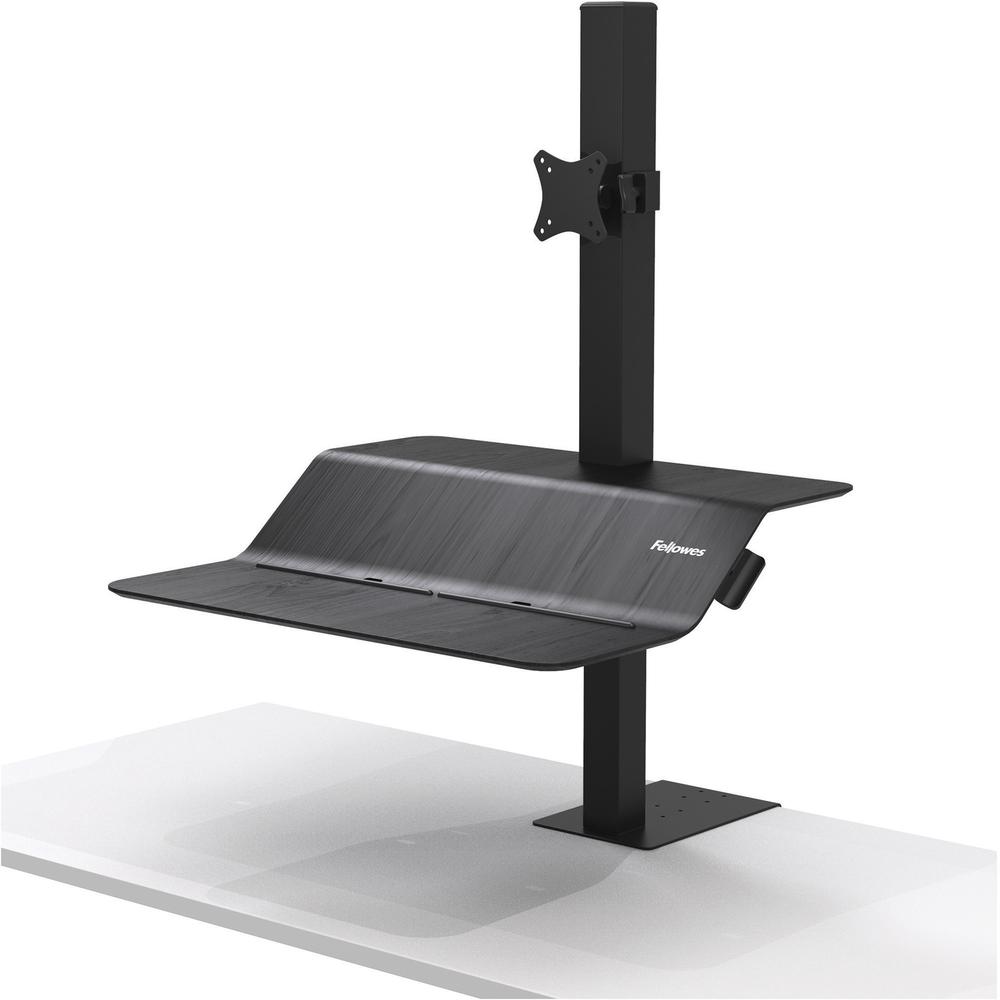 Fellowes Lotus&trade; VE Sit-Stand Workstation - Single - 1 Display(s) Supported - 25 lb Load Capacity - 1 Each. Picture 1