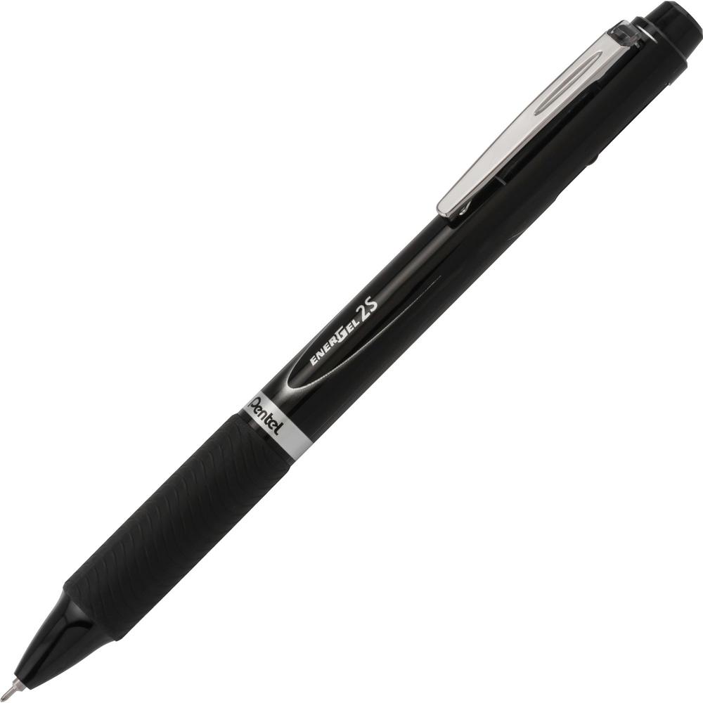 Pentel 2S Combo Pen/Mechanical Pencil - 0.5 mm Lead Size - Black/Red Gel-based Ink - Black Barrel - 1 Each. Picture 1