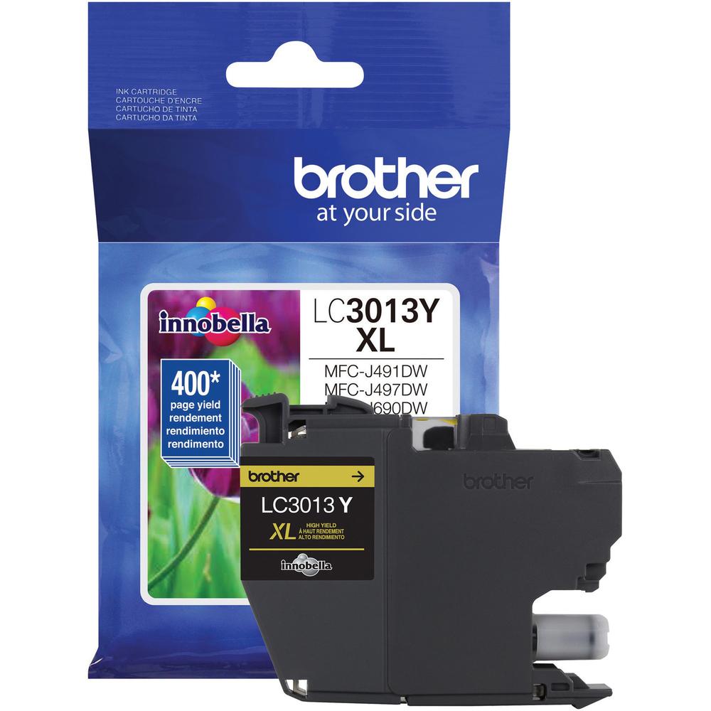 Brother LC3013Y Original Ink Cartridge - Single Pack - Yellow - Inkjet - High Yield - 400 Pages - 1 Each. The main picture.