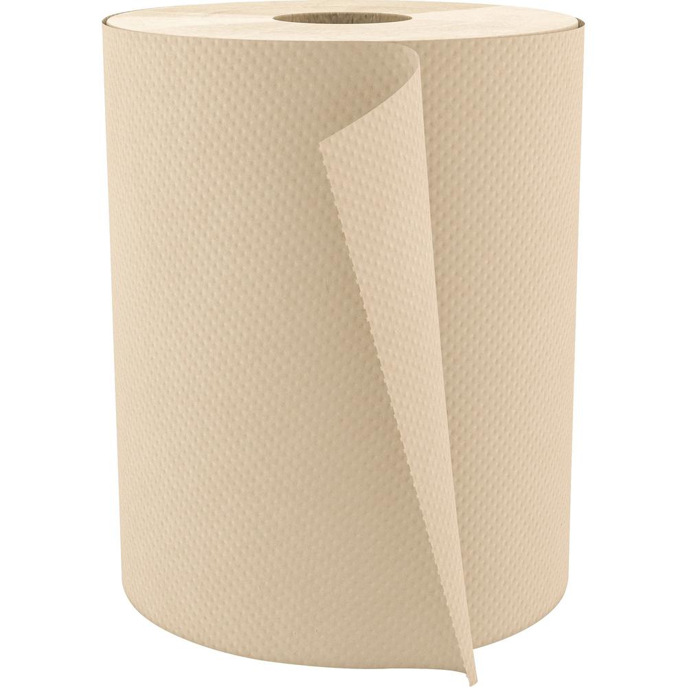 Cascades PRO Select Hardwound Paper Towels - 1 Ply - 7.80" x 600 ft - Natural - Fiber Paper - Absorbent, Eco-friendly - For Hand, Industry, Food Service, Education, Restroom - 12 / Carton. Picture 1