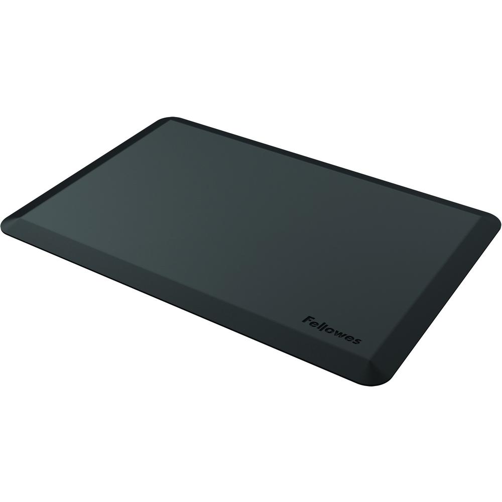 Fellowes Anti-Fatigue Wellness Mat - Floor - 36" Width x 24" Depth x 0.75" Thickness - Rectangle - Black. Picture 1
