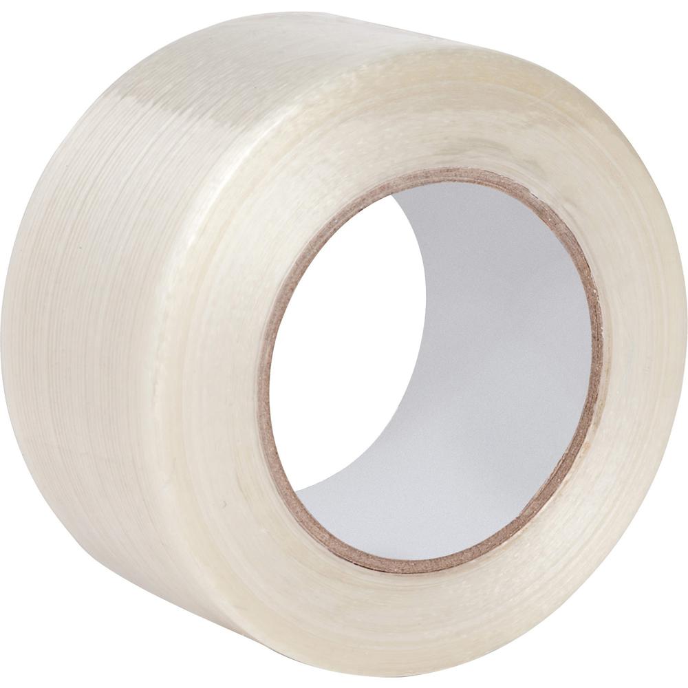 Business Source Filament Tape - 60 yd Length x 2" Width - 3" Core - Fiberglass Filament - For Reinforcing - 1 / Roll - White. Picture 1