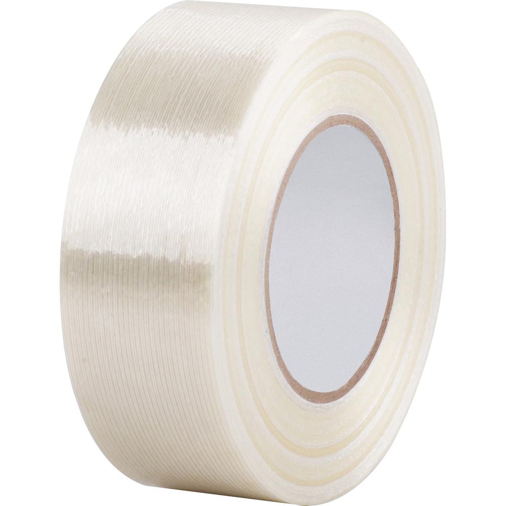 Business Source Heavy-duty Filament Tape - 60 yd Length x 2" Width - 3" Core - Fiberglass Filament - 1 / RollRoll - White. Picture 1