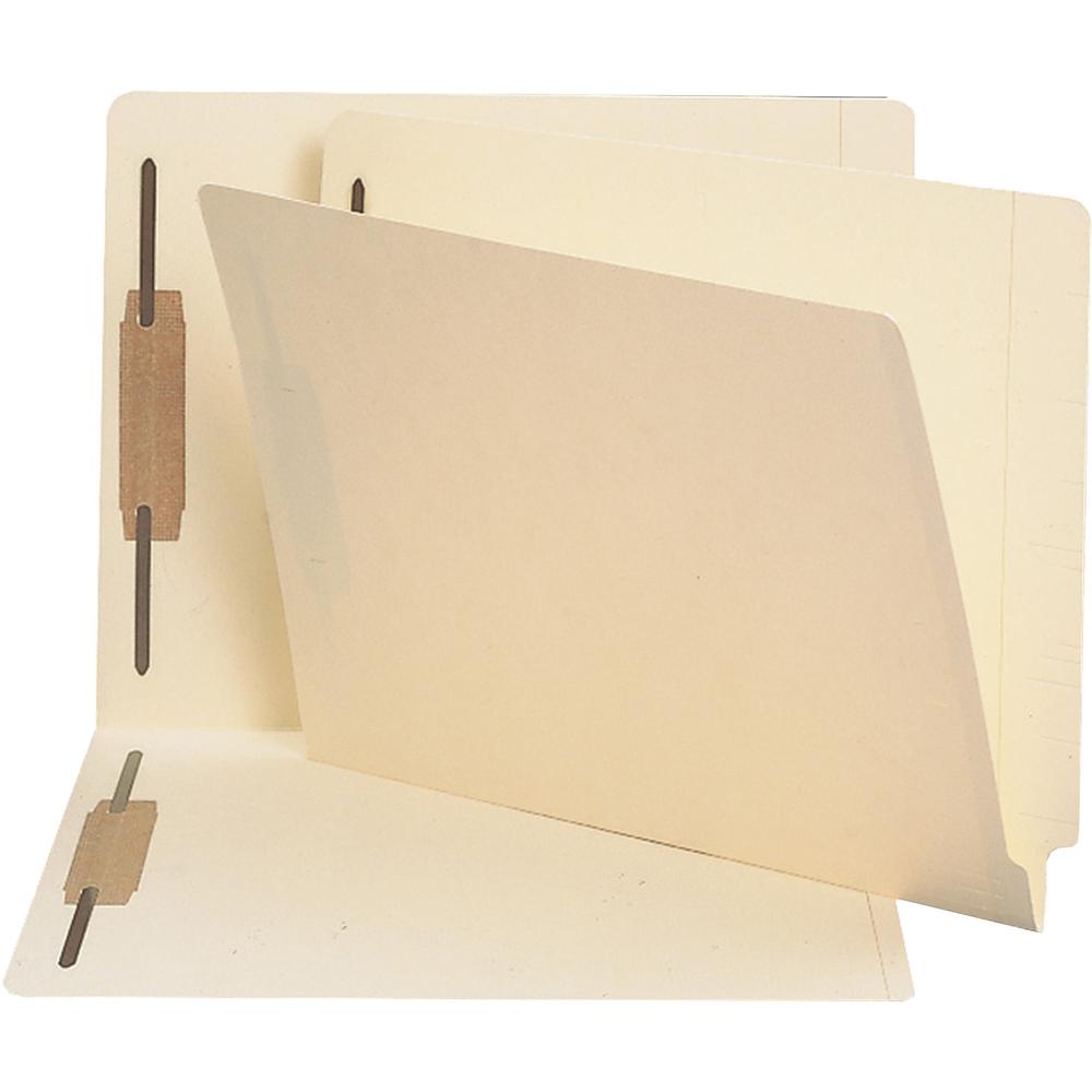 Business Source Straight Tab Cut Letter Recycled Fastener Folder - 8 1/2" x 11" - 2 Fastener(s) - 2" Fastener Capacity - End Tab Location - 10% Recycled - 50 / Box. Picture 1