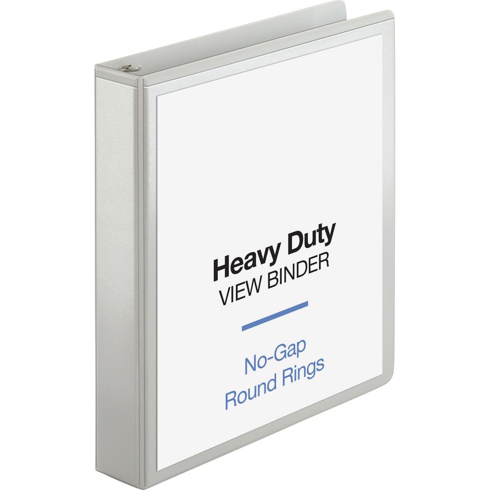 Business Source Round-ring View Binder - 1 1/2" Binder Capacity - Letter - 8 1/2" x 11" Sheet Size - 350 Sheet Capacity - Round Ring Fastener(s) - 2 Internal Pocket(s) - Polypropylene, Chipboard, Boar. The main picture.