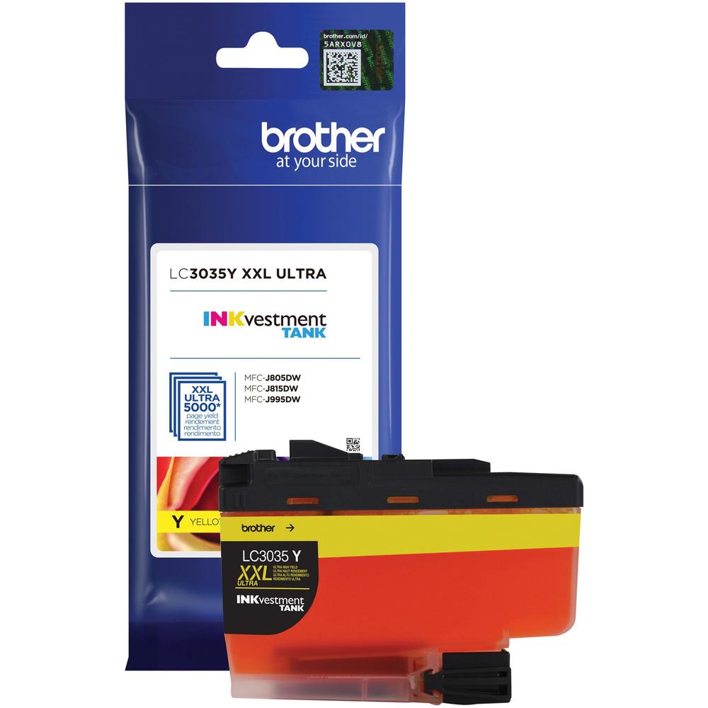 Brother Genuine LC3035Y Single Pack Ultra High-yield Yellow INKvestment Tank Ink Cartridge - Inkjet - Ultra High Yield - 5000 Pages - 1 Pack. Picture 1