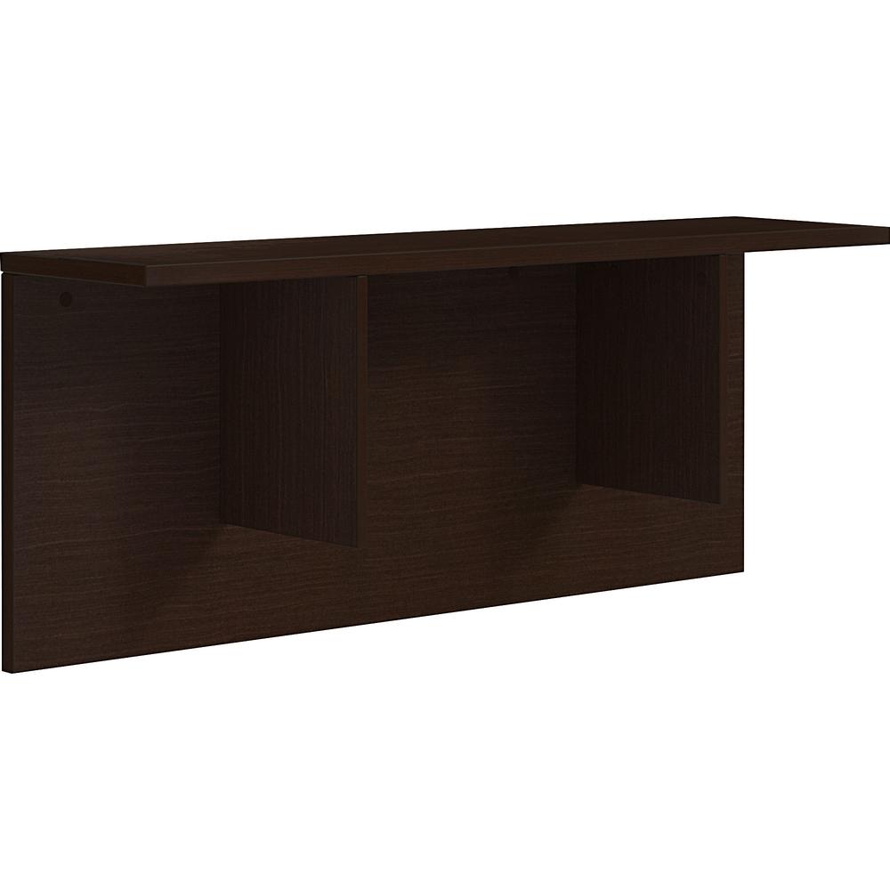Lorell Prominence 2.0 Espresso Laminate Reception Countertop - 47.3" x 11.9"12" , 1" Table Top - Band Edge - Material: Particleboard, Thermofused Laminate (TFL) - Finish: Espresso, Thermofused Laminat. Picture 1