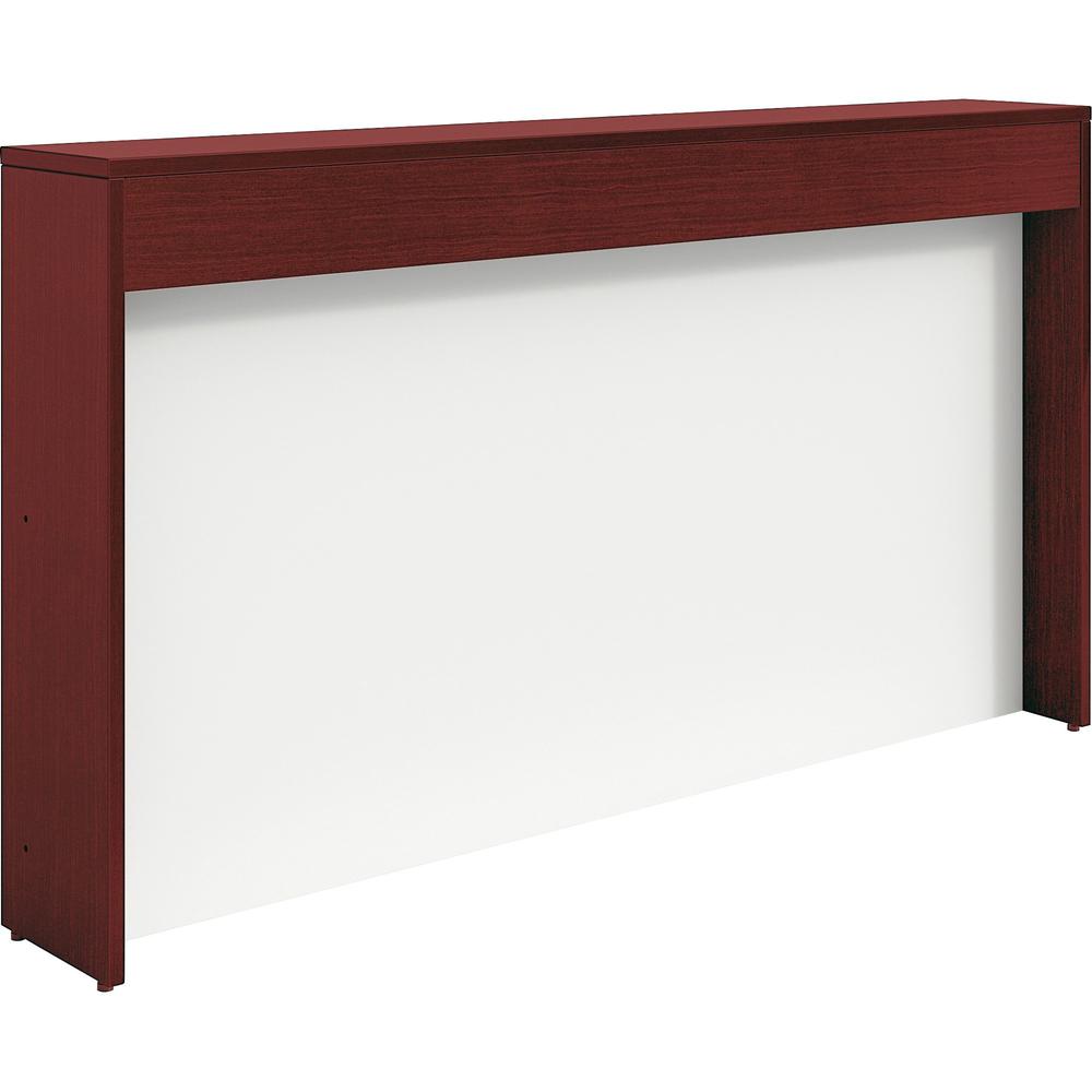 Lorell Prominence 2.0 Espresso Laminate Reception Countertop - 74.3" x 11.9" x 12" , 1" Table Top - Band Edge - Material: Particleboard, Thermofused Laminate (TFL) - Finish: Mahogany, Thermofused Lami. Picture 1