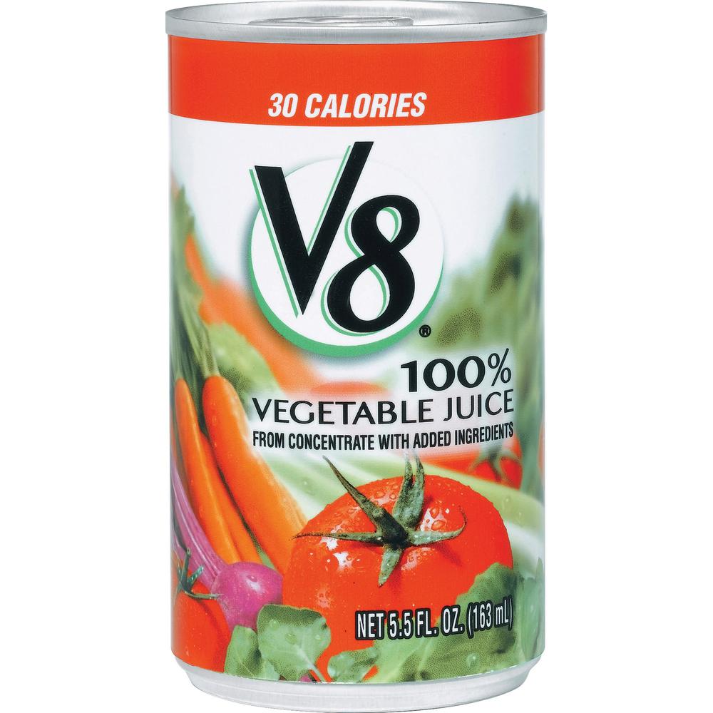 V8 Original Vegetable Juice - Ready-to-Drink - 5.50 fl oz (163 mL) - Can - 48 / Carton. Picture 1