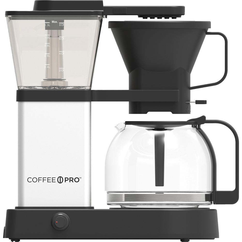 Coffee Pro 8-cup Pourover Coffee Brewer - Programmable - 8 Cup(s) - Multi-serve - Black, Silver. The main picture.