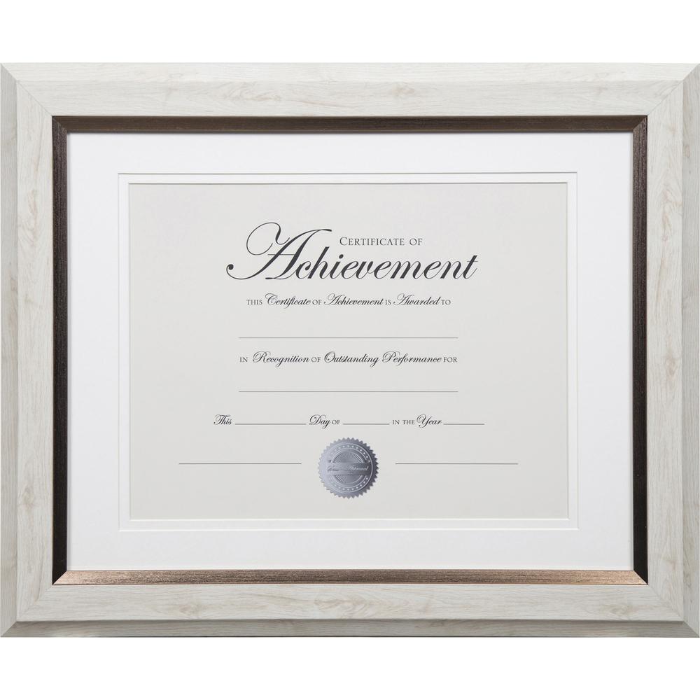 Dax 2-tone Bronze Document Frame - 16.80" x 14.90" x 1" Frame Size - Holds 11" x 14" Insert - Rectangle - Vertical, Horizontal - 1 Each - White. The main picture.