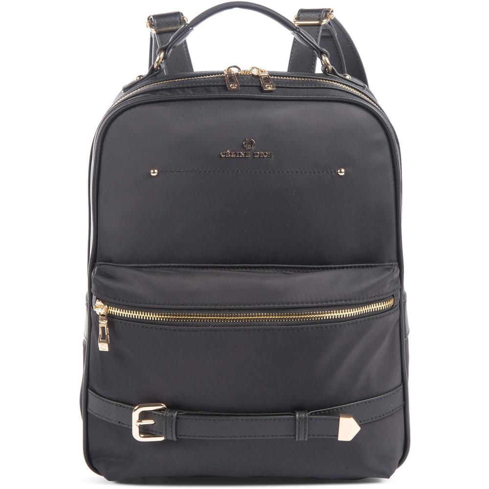 Celine Dion Carrying Case (Backpack) Travel Essential - Black, Gold - Nylon Body - Shoulder Strap, Handle, Belt - 10" Height x 4" Width x 13.8" Depth - 1 Each. Picture 1