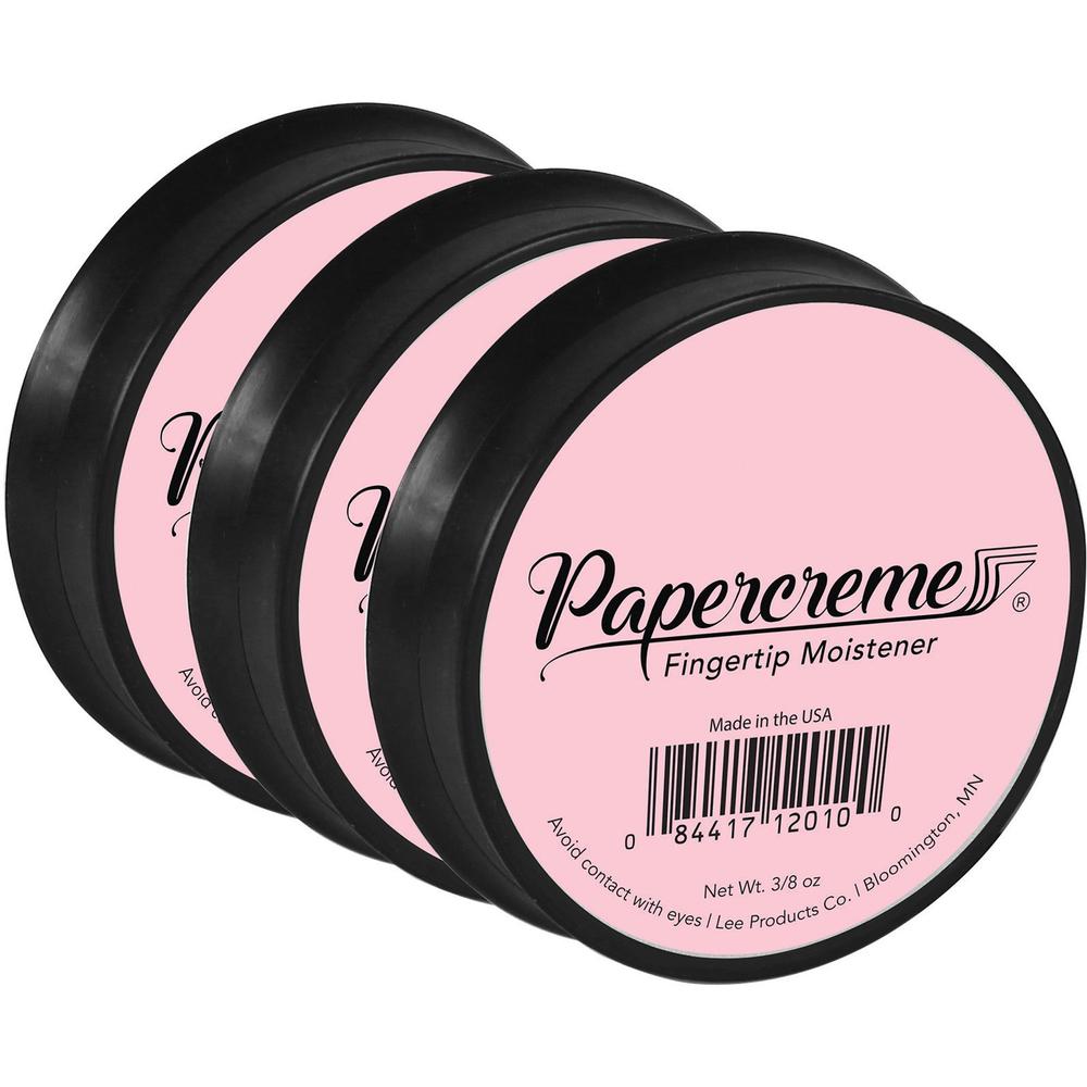 LEE Papercreme Fingertip Moistener - Light Pink - Greaseless - 3 / Pack. Picture 1