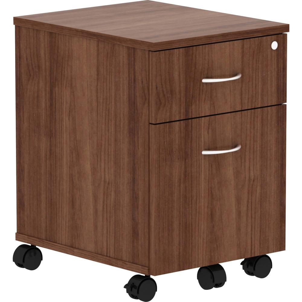 Lorell Relevance Series 2-Drawer File Cabinet - 15.8" x 19.9"22.9" - 2 x File, Box Drawer(s) - Finish: Laminate, Walnut. Picture 1