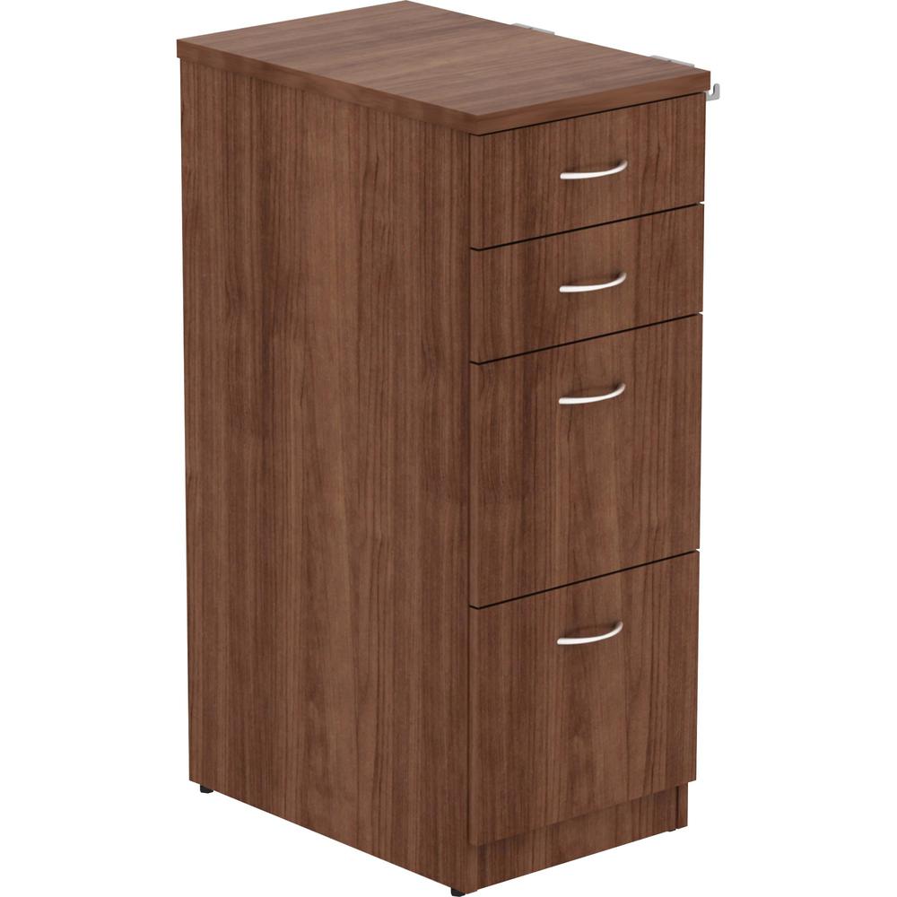Lorell Relevance Series 4-Drawer File Cabinet - 15.5" x 23.6"40.4" - 4 x File, Box Drawer(s) - Material: Laminate - Finish: Walnut. Picture 1