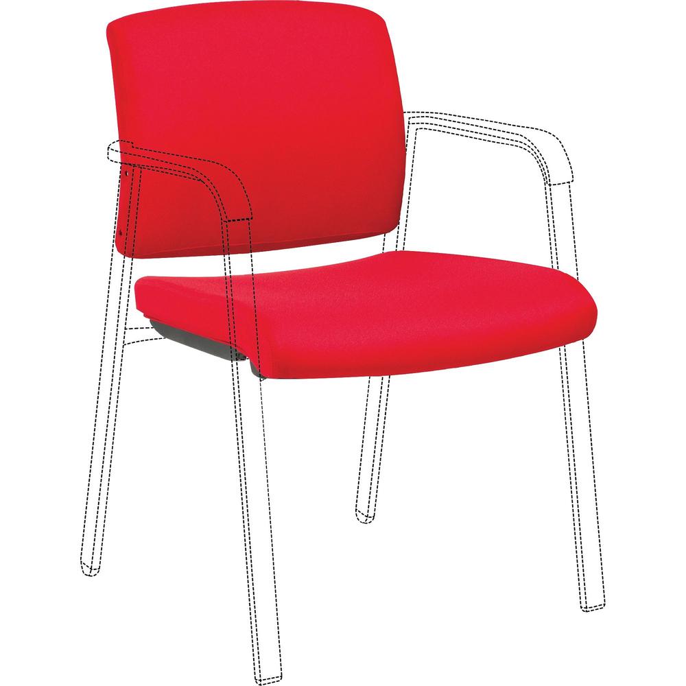 Lorell Stackable Chair Upholstered Back/Seat Kit - Red - 1 Each. Picture 1