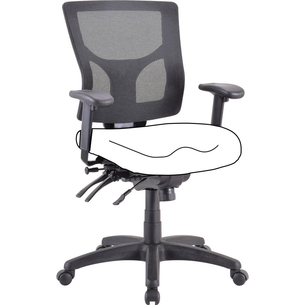 Lorell Conjure Executive Mid-back Mesh Back Chair Frame - Black - 1 Each. The main picture.