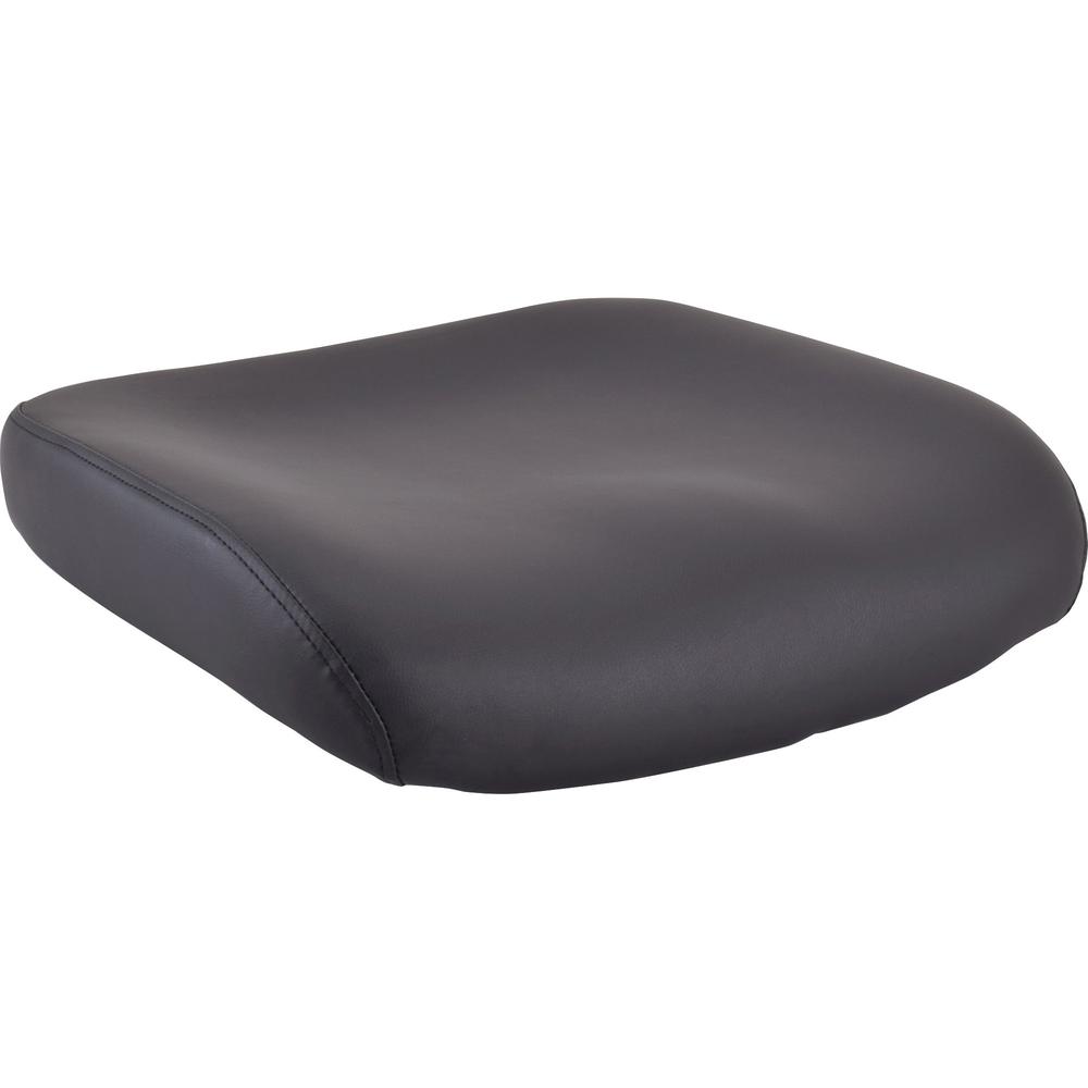 Lorell Antimicrobial Vinyl Seat Cushion for Conjure Executive Mid/High-back Chair Frame - Black - Vinyl - 1 Each. The main picture.