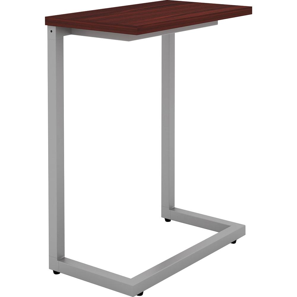 Lorell Guest Area Cantilever Table - For - Table TopMahogany Rectangle Top - Cantilever Base - 9.90" Table Top Length x 17.40" Table Top Width - 26.50" Height - 1 Each. The main picture.