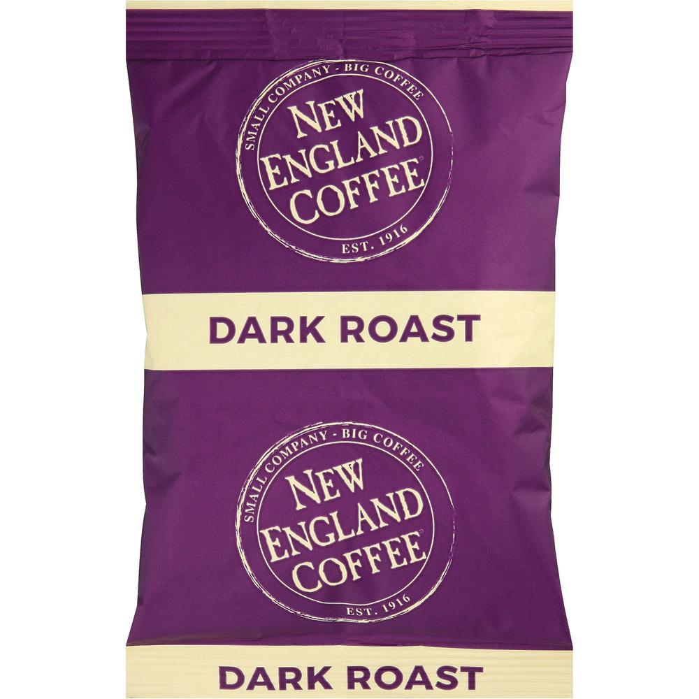 New England Coffee&reg; Portion Pack French Roast Coffee - Dark - 2.5 oz Per Pack - 24 / Carton. Picture 1