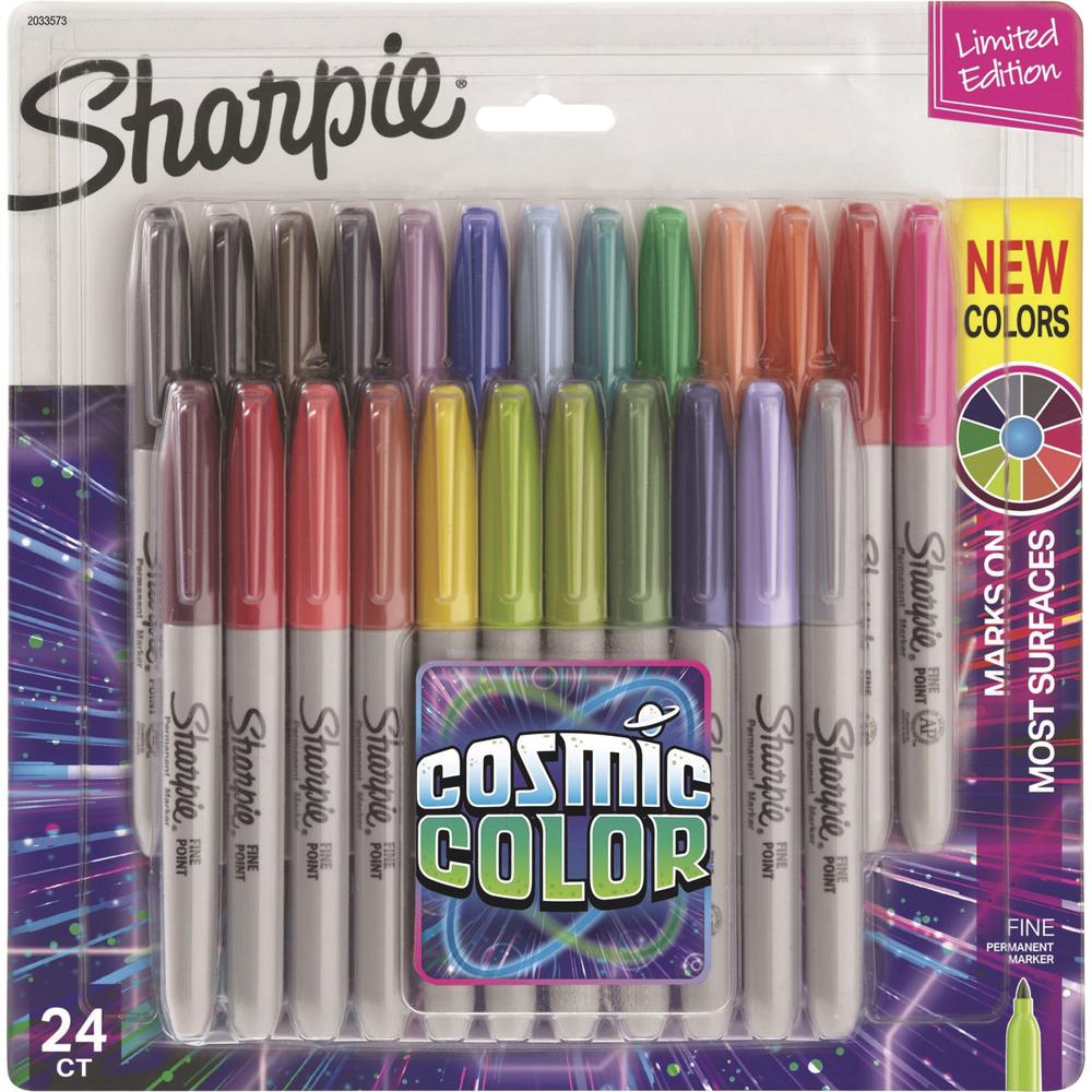 Sharpie Cosmic Color Permanent Markers - Fine Pen Point - 24 / Set. The main picture.