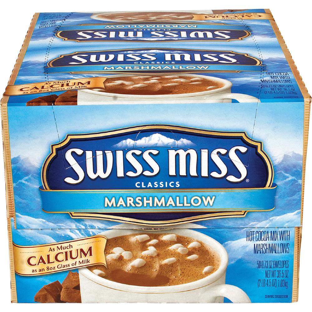 Swiss Miss&reg; Milk Chocolate Hot Cocoa Mix - Powder - 0.73 oz - 50 / Box. Picture 1